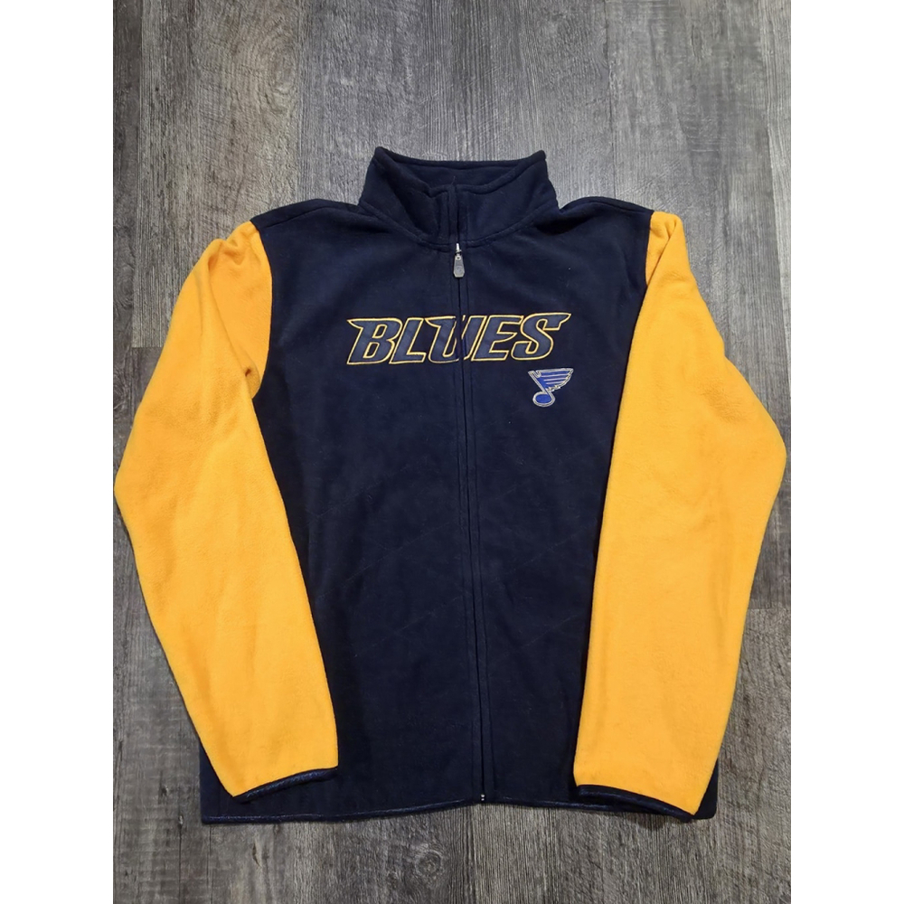 St. Louis Blues Reebok Zip Up Fleece Jacket Women's Sweatshirt XL NHL Hockey